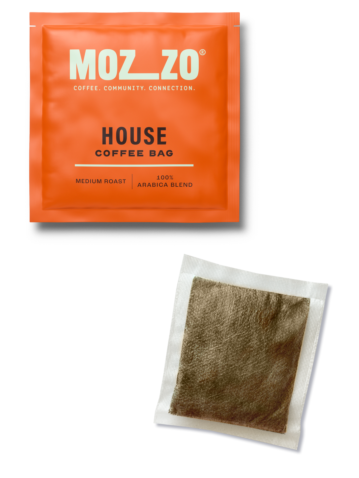 Mozzo coffee bag out of the packaging