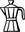 Black and white drawing of a Moka Pot