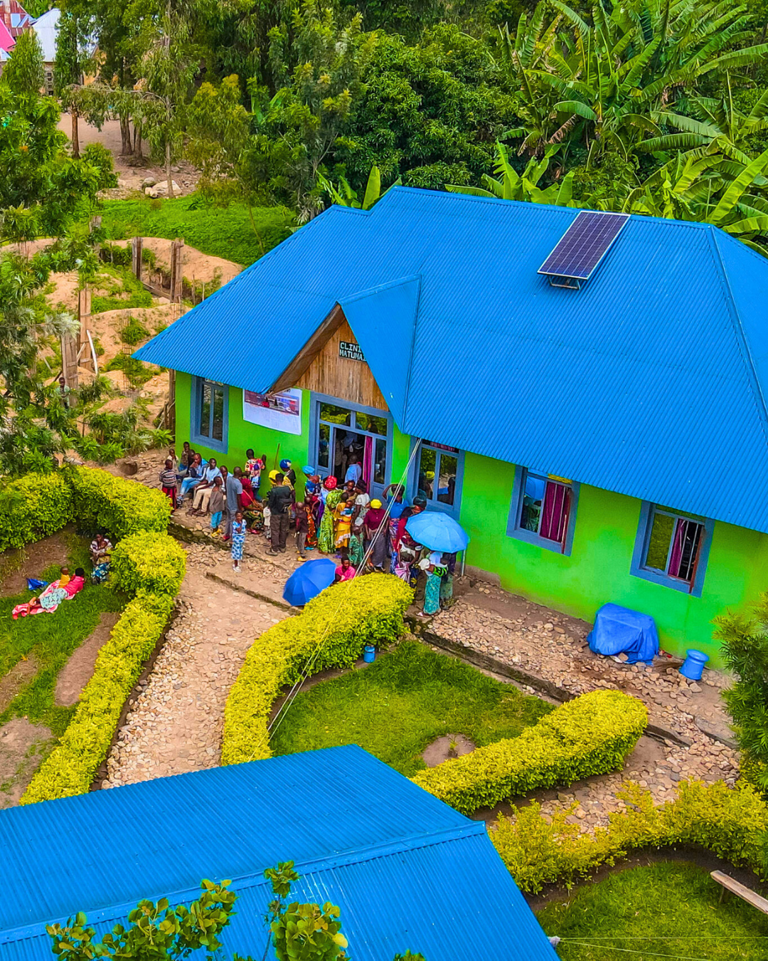 Buildings of the Matumaini hospitals in Idjwi Island 
