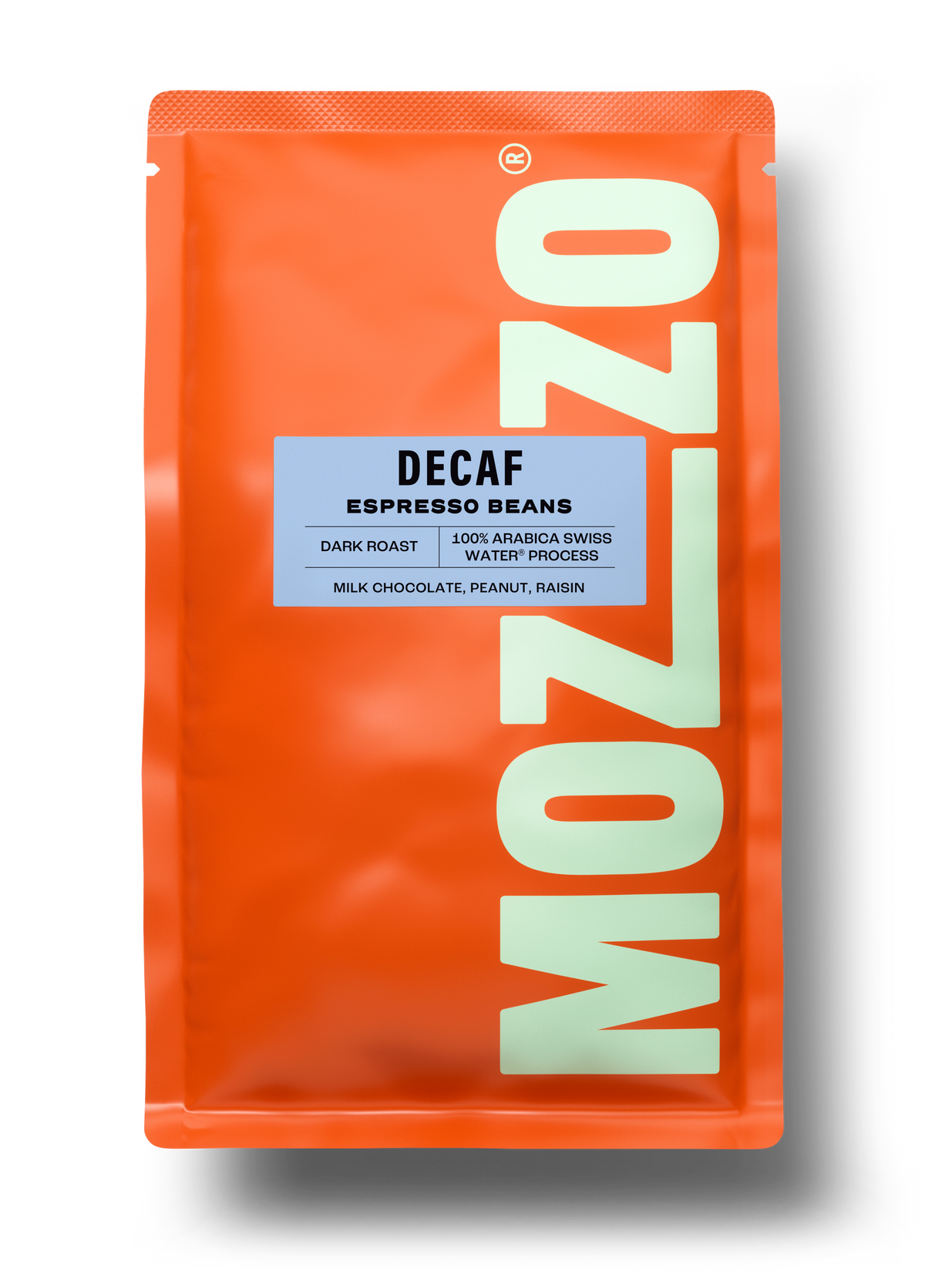 DECAF espresso coffee beans Mozzo 